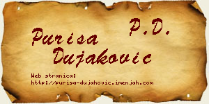 Puriša Dujaković vizit kartica